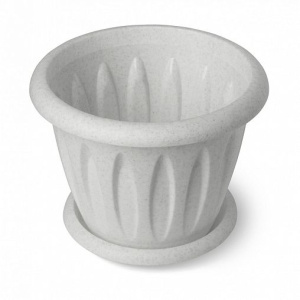 Горшок д/цветов ФЕЛИЦИЯ 3,6л D 225 ММ С ПОДДОНОМ (МРАМОРНЫЙ)  С104М