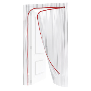 Пленочная дверь на молнии  L220*120см с малярной лентой 2,5см*10м// Matrix 88758