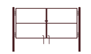 Рама для распашных ворот 1,7х3,4 (2 столба d57 3м)
