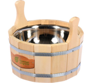 Ушат Банные штучки-33216 6,5л нерж. вставка липа 815929