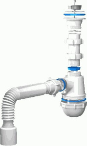 Сифон АНИ Грот 1.1/2"*40 с гибк.трубой 40х50 А0110 / 88981