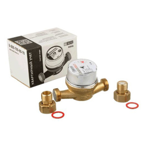 Счетчик унив. СВУ-15 Метер (Невод) со штуцерами и обратным клапаном 33077