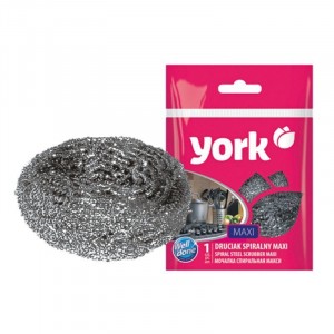 Губка д/посуды металл Спираль Макси 8см York  002010