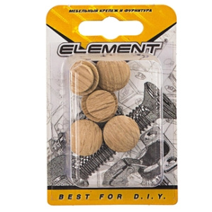 Заглушка деревянная EIement 12мм дуб (5шт)