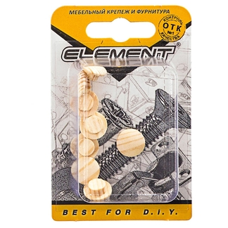 Заглушка деревянная EIement 8мм сосна (8шт)