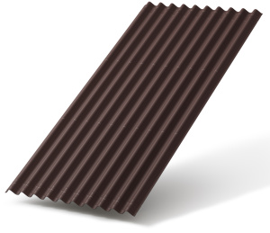 Лист Ондулин Smart коричневый 1,95х0,95м (без гвоздей)