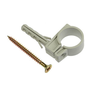 Хомут пластиковый с дюбелем д/трубы 16*18мм