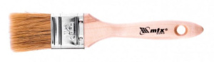 Кисть плоская Евро 1,5 нат. щетина деревянная ручка МТХ 83052