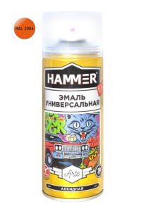 Эмаль аэроз. универ. оранжевая глянцевая Hammer RAL 2004 (520мл)