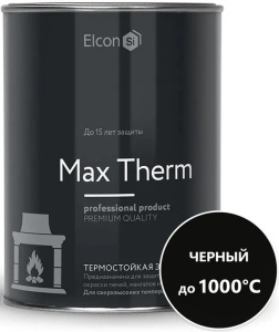 Эмаль термостойкая Elcon 1000°С черная (0,8кг) 00-00002876