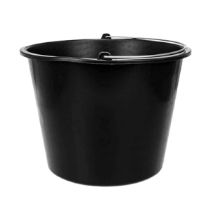 Ведро круглое 12л черное ст0004