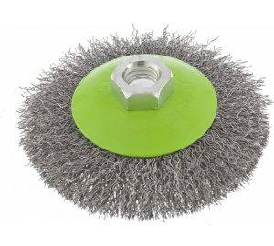 Щетка для УШМ 100мм 14 тарелка витая проволока 0,3мм Сибртех 746087