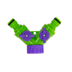 Разветвитель двухканальный регулируемый со штуцерами Palisad 66426