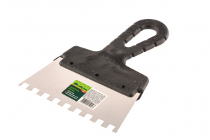 Шпатель нерж.сталь 150мм зуб 8*8мм пластм. ручка Сибртех 85471