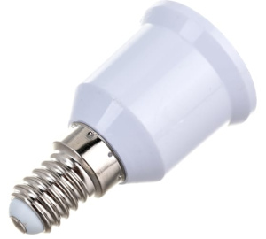 Переходник д/патрона Е14-Е27 белый 8942803