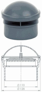 Клапан вакуумный для канализации (аэратор) 100 60783