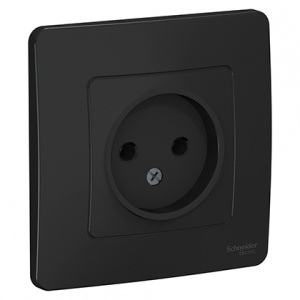 Розетка 1-м СП Blanca б/з со/ш антрацит BLNRS000116