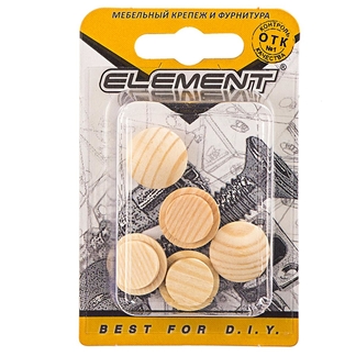 Заглушка деревянная EIement 12мм сосна (5шт) 