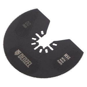 Насадка для МФИ отрезная полукруг HSS по дереву и металлу 80*1,2мм мелкий зуб Denzel 782301