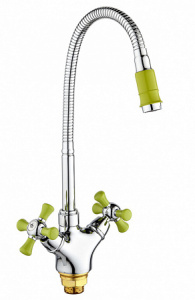 Смеситель д/кухни двухручков. выс. излив RMS SL92GR-279F 