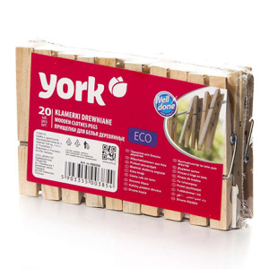 Прищепки бельевые деревянные Эко (20шт) 96050 York 