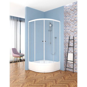 Набор Segment Low 80х80x205 ограждение бел/прозр, низк.поддон MSETWSL8080TWt 20623