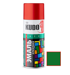 Эмаль аэроз. универ. зеленая KUDO 10081 (520мл)