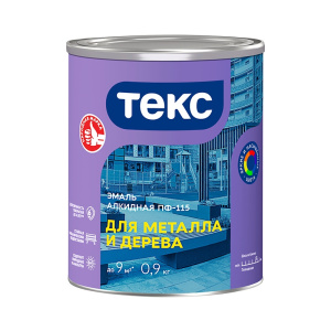 Эмаль ПФ-115 для металла и дерева белая глянцевая (0,9кг) Текс