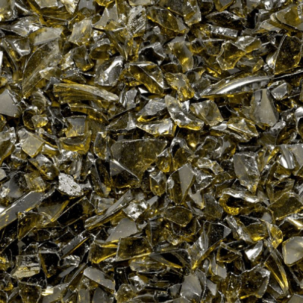 Стеклянная крошка оливковая фр.7-15мм (5кг)