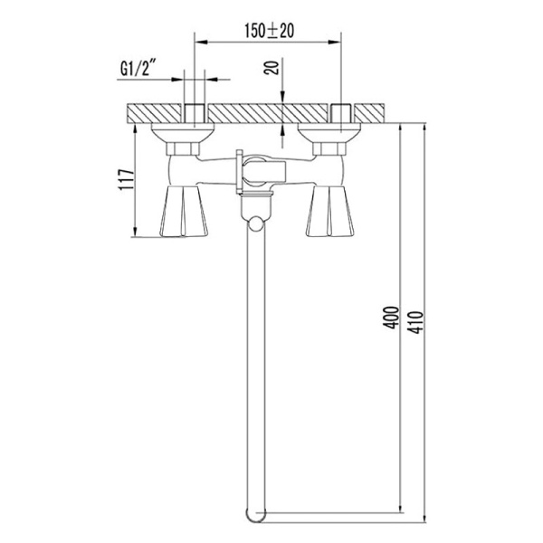 Смеситель MELODY DinaIro керамика длинный излив MDV40141 / 65003