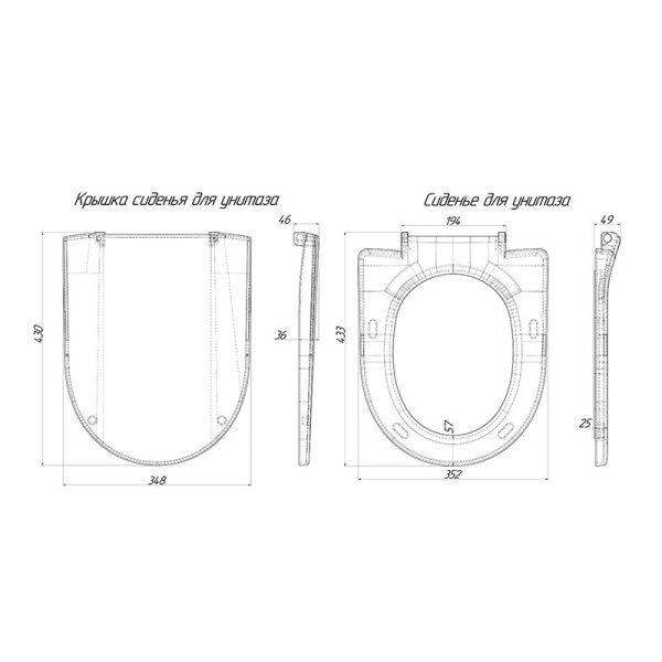 Сидение д/унитаза АНИ с микролифтом с пласт. креплением WS0320P / 19216