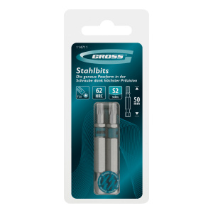 Бита Torx 25х50мм сталь S2 шестигр. (2шт) Gross 114711