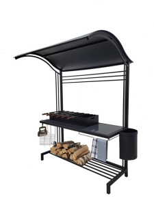 Мангал 46/3+Крыша-Т7 (полочка керамогранит) 1149