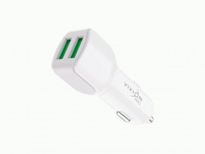 Авто зарядник/блок (прикур.) VIXION PRO VU-22 (2-USB/2.1A)  белый 936877