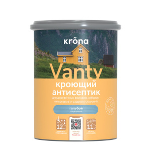 Антисептик кроющий KRONA VANTY голубой (0,75л)