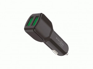Авто зарядник/блок (прикур.) VIXION PRO VU-22 (2-USB/2.1A)  черный 936878