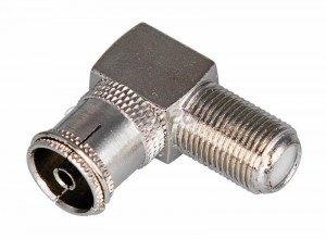 Переходник гн.F- гн.TV угловой