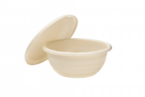 Миска (салатник) с крышкой 3,2л слоновая кость IS10411/12 Spark Plast 945511/945508