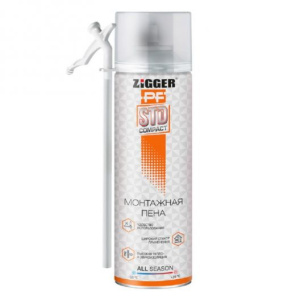 Пена монтажная бытовая ZIGGER PF SUPER COMPACT всесезонная 230 мл 01-03-36