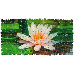 Коврик для ванной ПВХ Creative Лотос  прямоугольный 70x36cм MELODIA MK025 / 21494