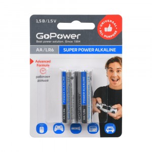Элемент питания GoPower LR6 BL2 Alkaline 1.5V (2шт) 837727